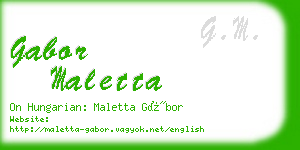 gabor maletta business card